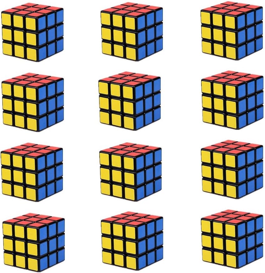 Lebbeen Mini Teaching Cubes Party Favors Cube Puzzle (12 Pack)