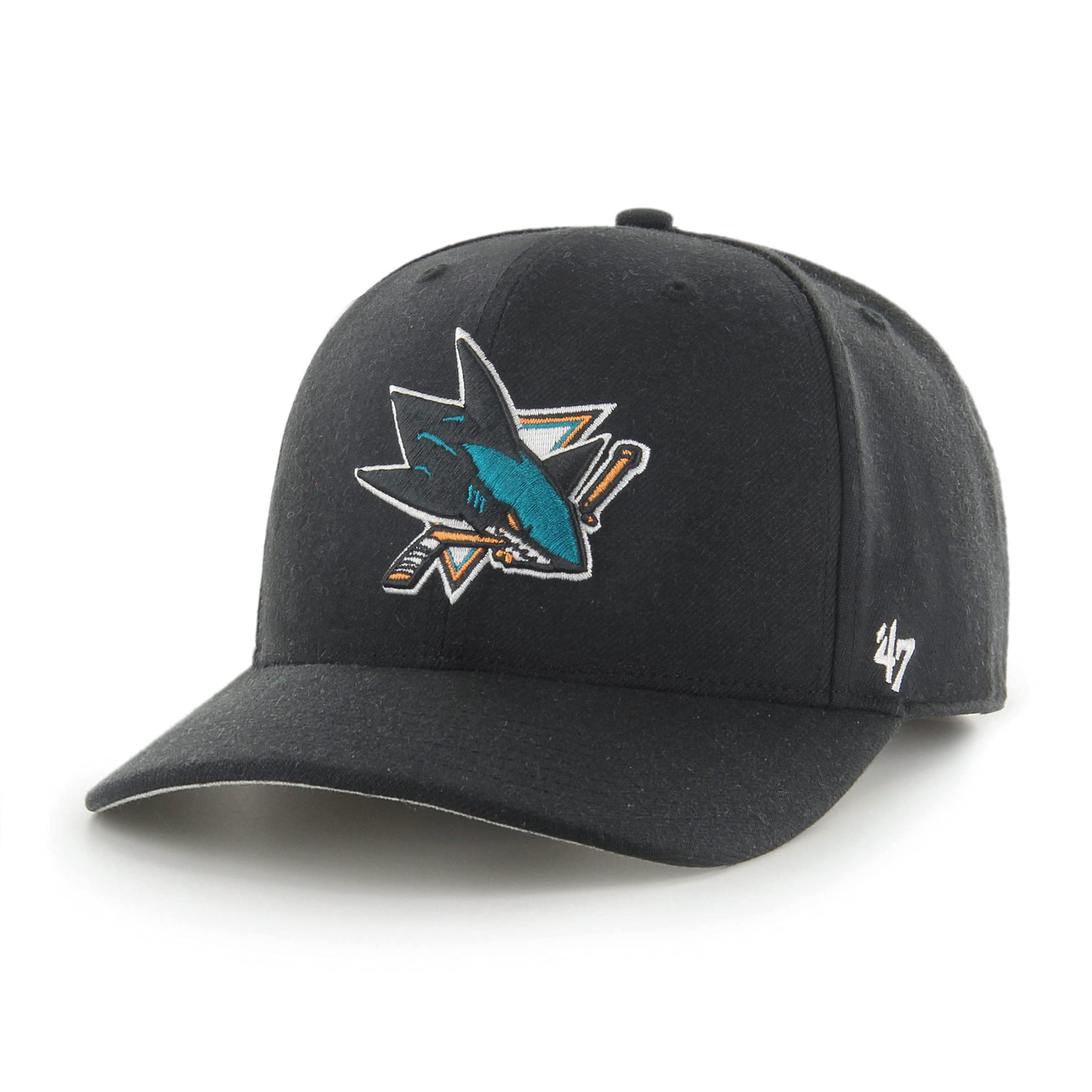 47 San Jose Sharks NHL MVP DP Unisex Baseball Cap, Adjustable, Team Badge, Black