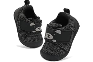 FEETCITY Baby Walking Shoes Wide Baby Shoes Boys Girls Infant Sneakers Crib Shoes Breathable Toddler Barefoot Shoes Slip On Shoes