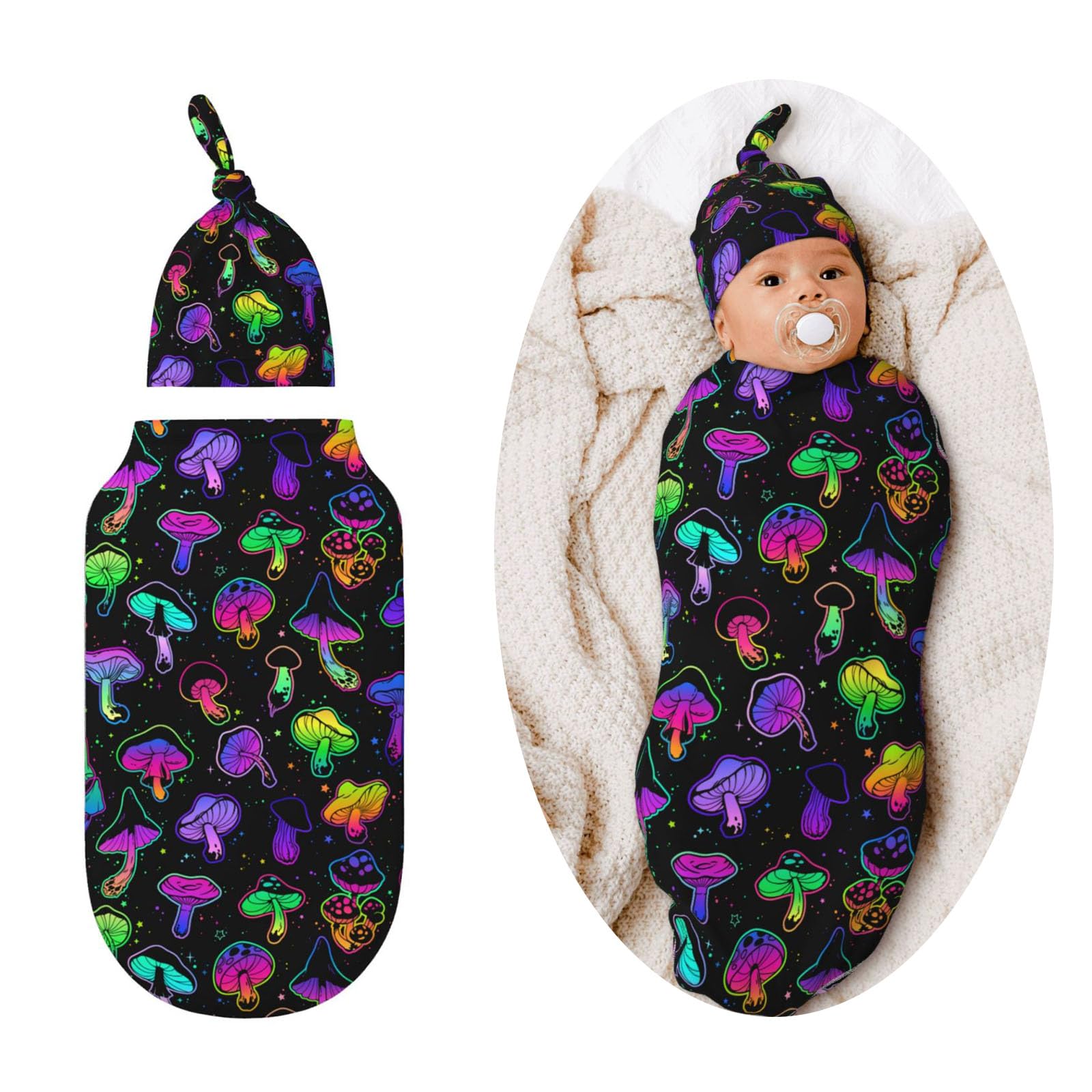 Photo 1 of ***STYLE DIFFERS NOT LIKE STOCK PHOTO*** Mushroom Swaddle Blankets Newborn Receiving Blanket Baby Swaddle Wrap Soft Sleeping Sack for Baby Girls Boys