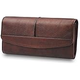 Wallets for Women Large Capacity Leather Clutch Wallet Card Organizer Women's Purse