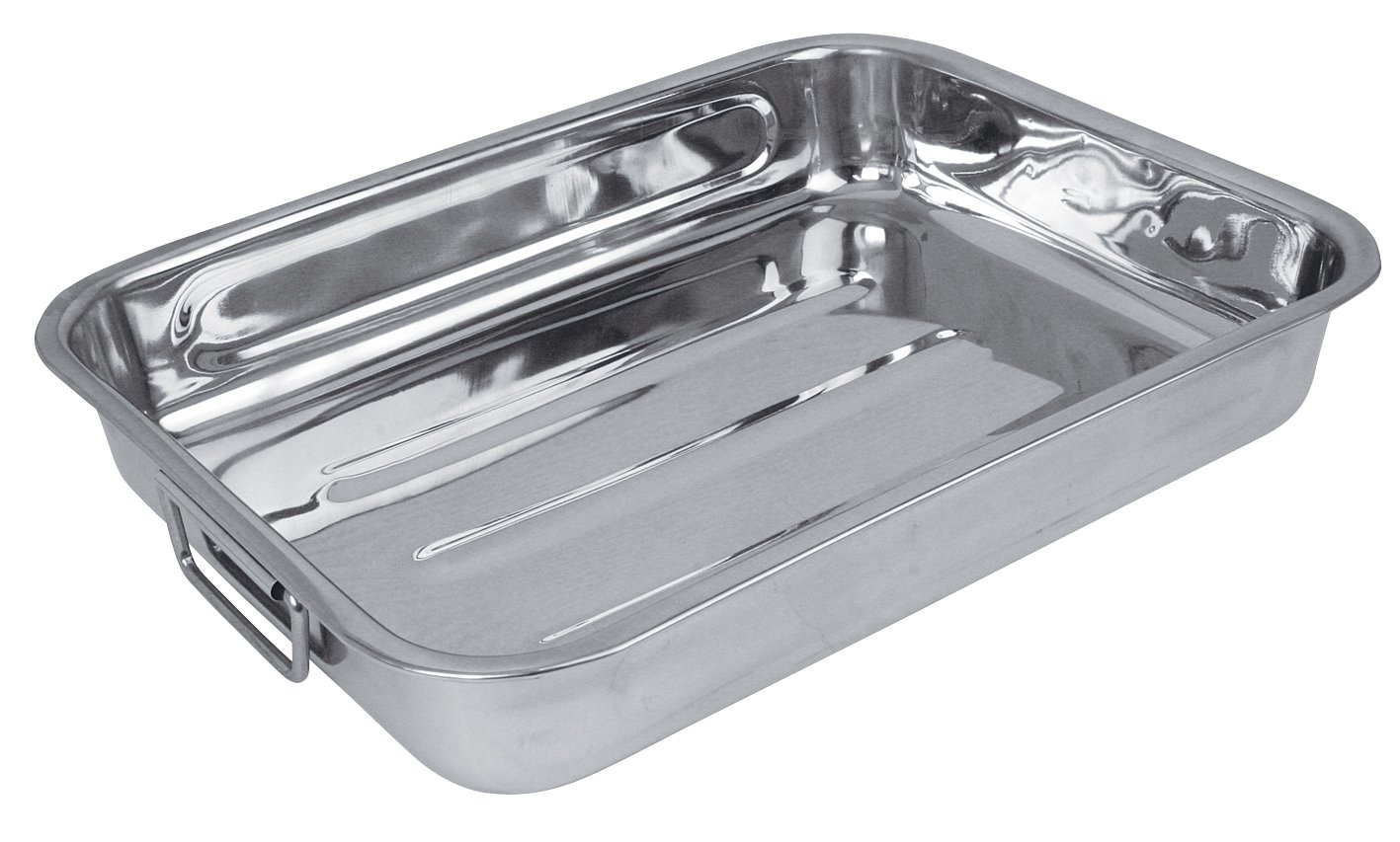 Crealys Stainless Steel Baking Dish, Silver