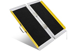 FINITYPRO Portable Wheelchair Ramp 3FT, Foldable Door Ramps for Wheelchairs, 36" L x 31.5" W, Aluminum Ramp with Non-Slip Surface, Wheelchair Ramps for Home Steps, Stairs, Doorways, Curbs, 800LBS Capacity