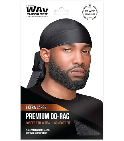 Amazon.com : WavEnforcer 106 Snug Fit Do-Rag, Black : Fashion