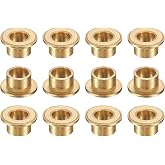 uxcell 12Pcs Flange Sleeve Bearings, 6mm Bore x 8mm OD x 6mm Length, Self-Lubricating Sintered Bronze Bushings