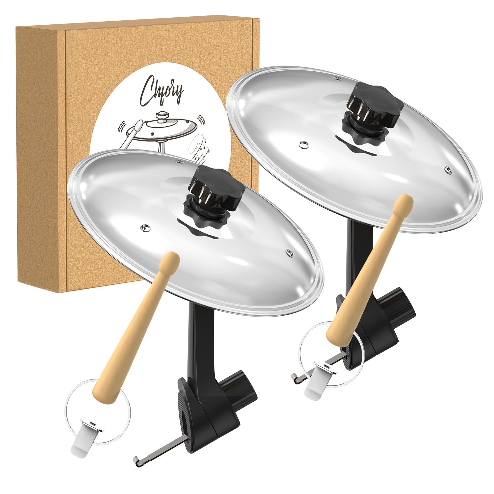 Photo 1 of 2 Pack Car Cymbal Air Vent, Mini Drum Crash Cymbal Set with Mini Drum Stick, Funny Musical Instruments Gadget for Drummer Music Lovers Gift, Compact Durable Car Accessory for Most Vehicles(Silver)