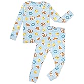 moimoln Sibling Matching 6M-8Y Soft Warm Cotton Modal Character Long Sleeve Snug-Fit Pajama Long Sleeve Sleepwear Daily