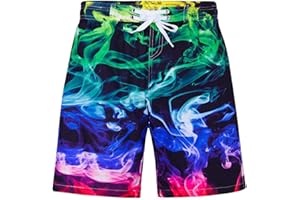Idgreatim Teens Boys Swim Trunks Quick Dry Beach Swimwear UPF 50+ Board Shorts with Mesh Lining 6-14 Years