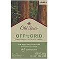 Old Spice Bar Soap for Men, Off the Grid Sandalwood + Aloe Vera Scent, 10x More Moisturizers for Smooth Skin with Mild Exfoliators & Plant Based Cleansers, 5.0 oz (Pack of 6)