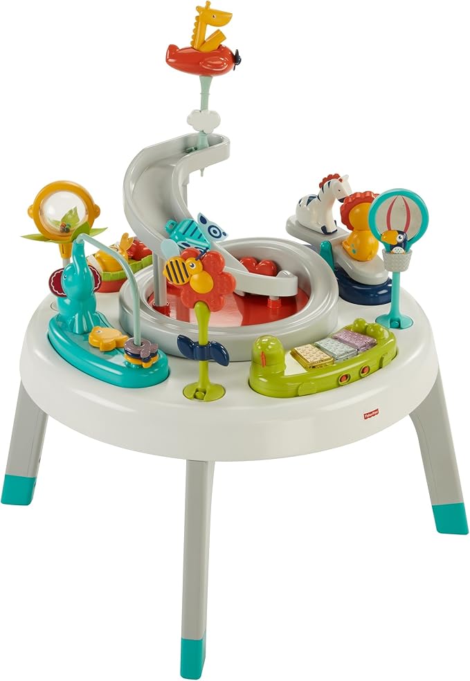Fisher Price Mon Premier Siege D Activites Bebe Safari 2 En 1 Transformable En Table De Jeux Avec Jouets Et Sons Fvd25 Amazon Fr Bebes Puericulture