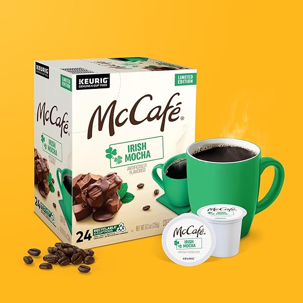 MCCAFE IRISH MOCHA, KEURIG SINGLE SERVE K-CUP PODS, FLAVORED COFFEE, 24 COUNT