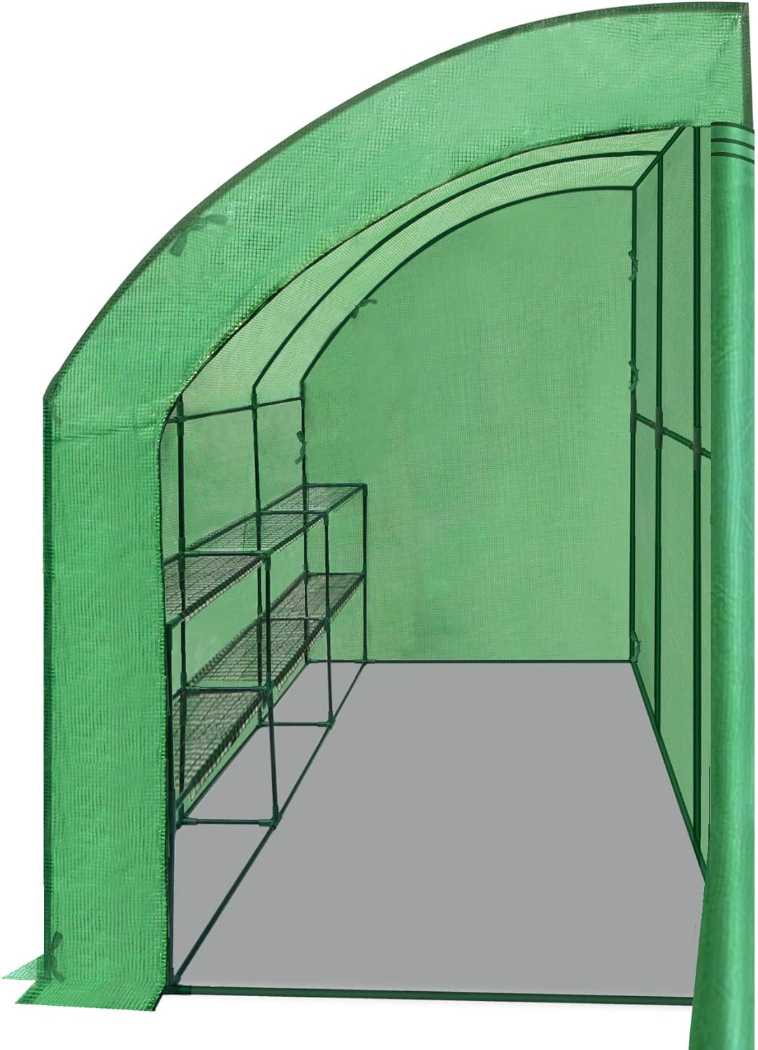 exterior green wall steel matting on Amazon Com Strong Camel New Large Walk In Wall Greenhouse 10x5x7 H W 3 Tiers 6 Shelves Gardening Green Garden Outdoor