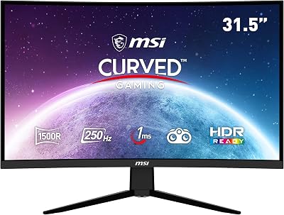 MSI G32C4X 31.5" 1500R Curved Gaming Monitor 1920x1080 250Hz 1ms VA LED HDMI DP