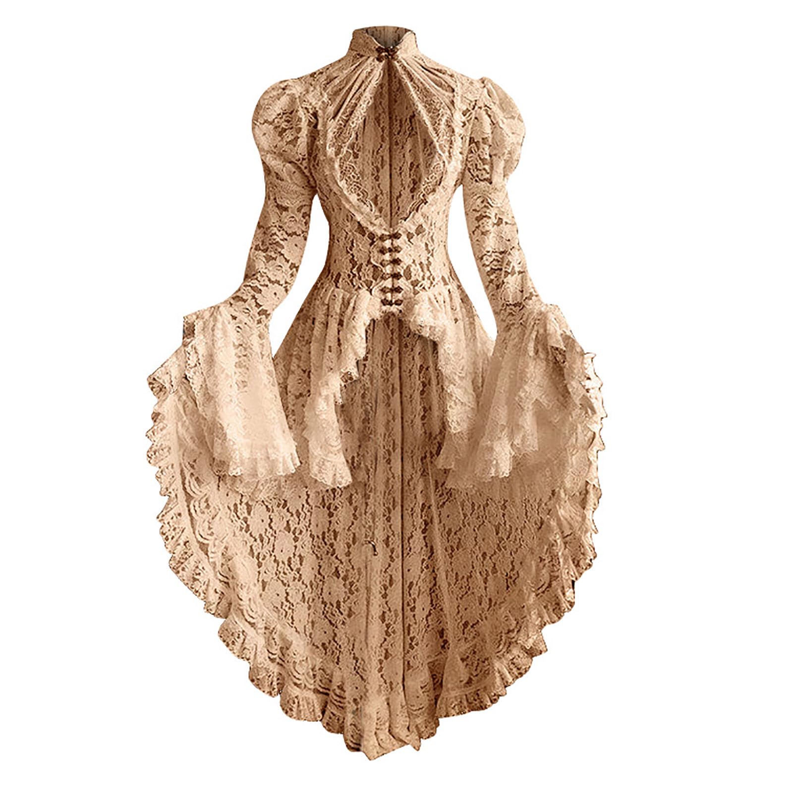 Mua Victorian Dress for Women Flowy Long Sleeve Dress Party Dress Ball Gown  Waited Lace Dress Cosplay Vintage Costumes trên Amazon Mỹ chính hãng 2026