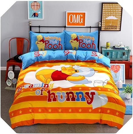 Amazon 漫画ドラえもんミッキー大きな白いシート布団カバー4枚セットダブルキルトベッド シートシングル学生3枚セット レイジープー2 カスタマイズされた1 5ベッドシート 寝具カバーセット オンライン通販