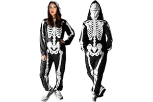 SHIRIA Halloween Skeleton Bodysuits, Cross-Dressing Clothes for Halloween Parties, Halloween Gifts for Women