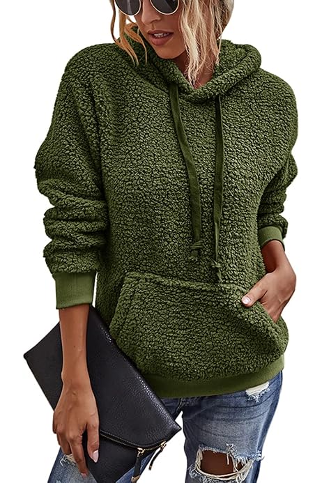 Zip Up Oversized Fleece Hoodie Fuzzy 
