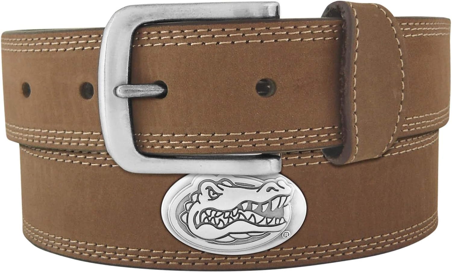 NCAA Florida Gators Light Crazy Horse Leather Concho Belt