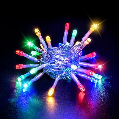 Dalugo Multicoloured Fairy Lights 3M 30 LED IP65 Battery Powered Timer 6h