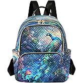 ALAZA A Beautiful Peacock Small Backpack Purse for Women Travel Bag Lightweight Shoulder Bag Fashion Daypack