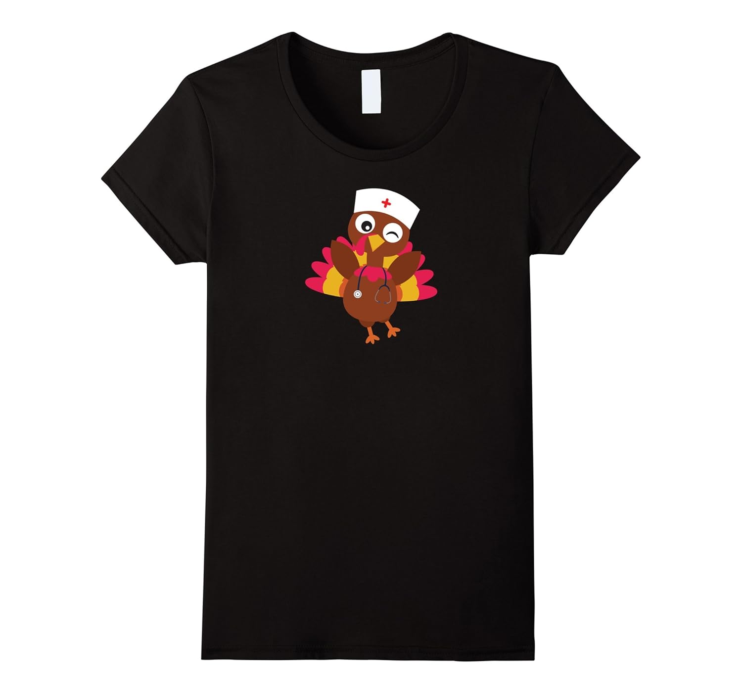 Womens Cute Nurse Thanksgiving T-Shirt Turkey Women's-Rose