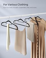 SONGMICS 30 Pack Heavy Duty Plastic Coat Hangers Non-Slip 0.5 cm Slim 42 cm view 8
