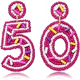 Beaded Birthday Earrings Cake Happy Birthday Earrings Handmade Drop Dangle Earrings Celebration Birthday Party Jewelry