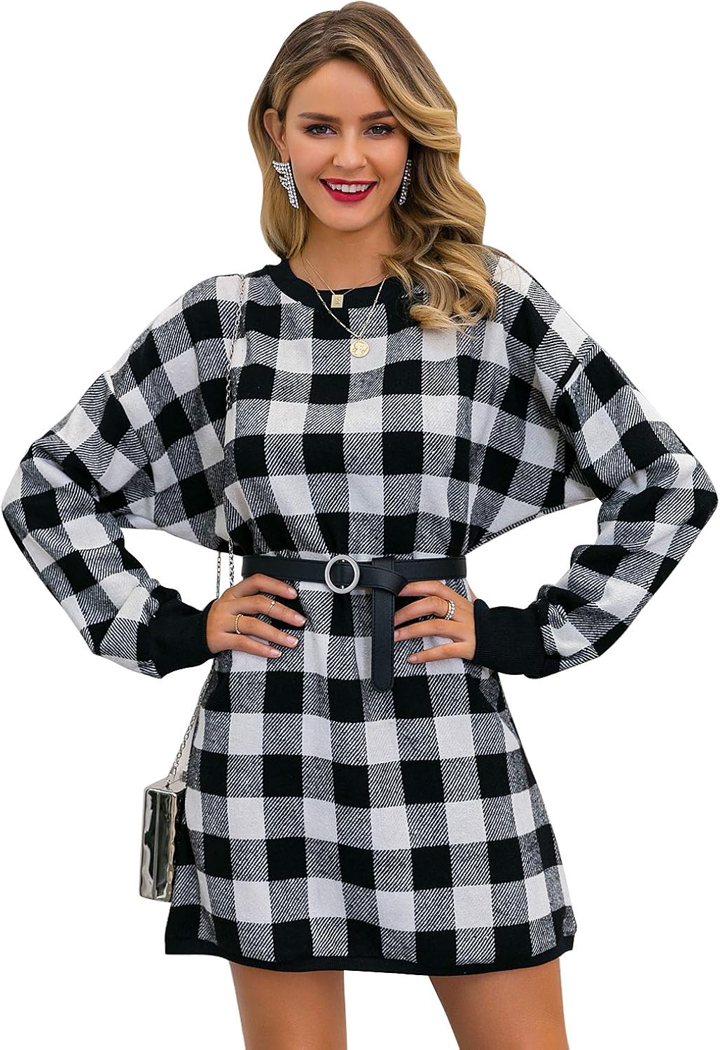 black knit sweater outfit