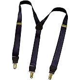 Hold-Up Suspender Company Formal Series Suspenders for Men in Traditional X and Y-Back Styles with USA Patented No-Slip Clips