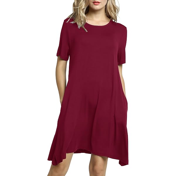 sachin and babi light blue dress Matte Jersey Empire Waist 3/4 Sleeve Knit Tunic Dress, cobalt blue
