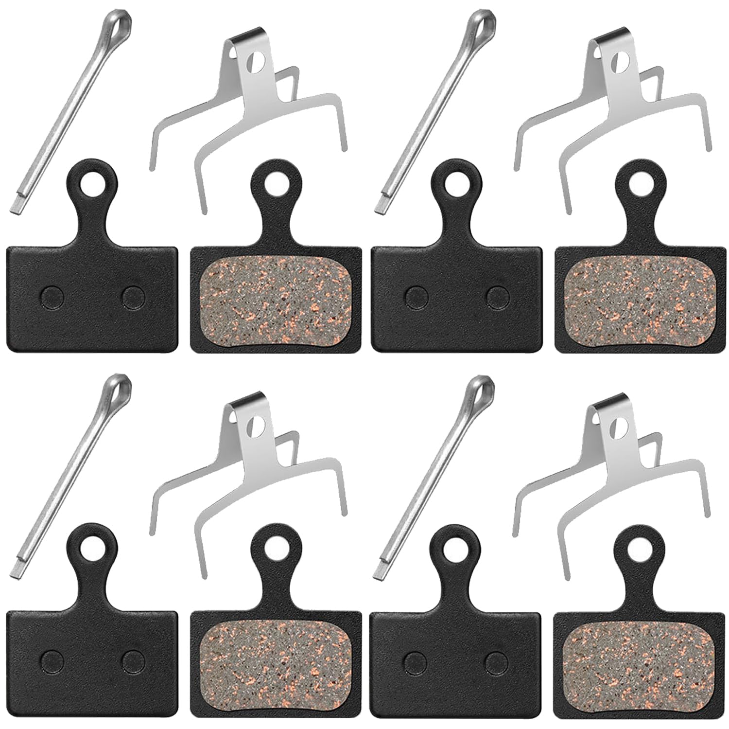 4 Pairs Bike Brake Pads, Disc Brake Pads, Bike Brake Pads Set, Ceramic Bicycle Disc Brake Pads Fit for Shimano TRP Tektro and Replacement Other Same Design Bicycle Disc Brake Pads