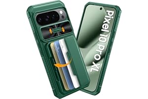 oupeigar for Google Pixel 10 Pro Case with Card Holder & RFID Blocking & Sliding Camera Cover & Kickstand Non-Slip Full-Body Shockproof Wallet Phone Case for Pixel 10 Pro (Green)