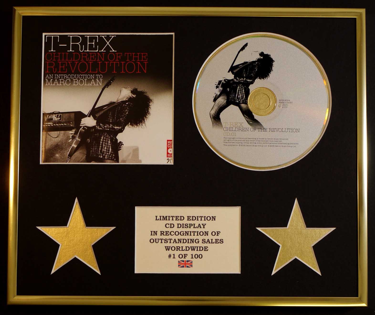 MARC BOLAN/CD DISPLAY/LIMITED EDITION/COA/CHILDREN OF THE REVOLUTION