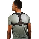 Breg Clavicle Support (Large) | Foam-padded adjustable straps, spinal alignment, rounded shoulder tension relief, customizable rear fit for men &amp; women (L)
