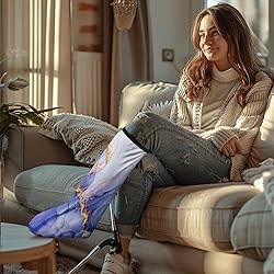 LedBack Purple Marble Print Leg Cast Cover Soft