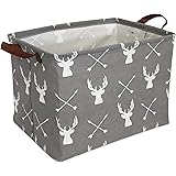 HIYAGON Rectangular Laundry Baskets,Fabric Storage Bin Storage Boxes,Collapsible Storage Basket for Toy, Clothes,Books.Shelve