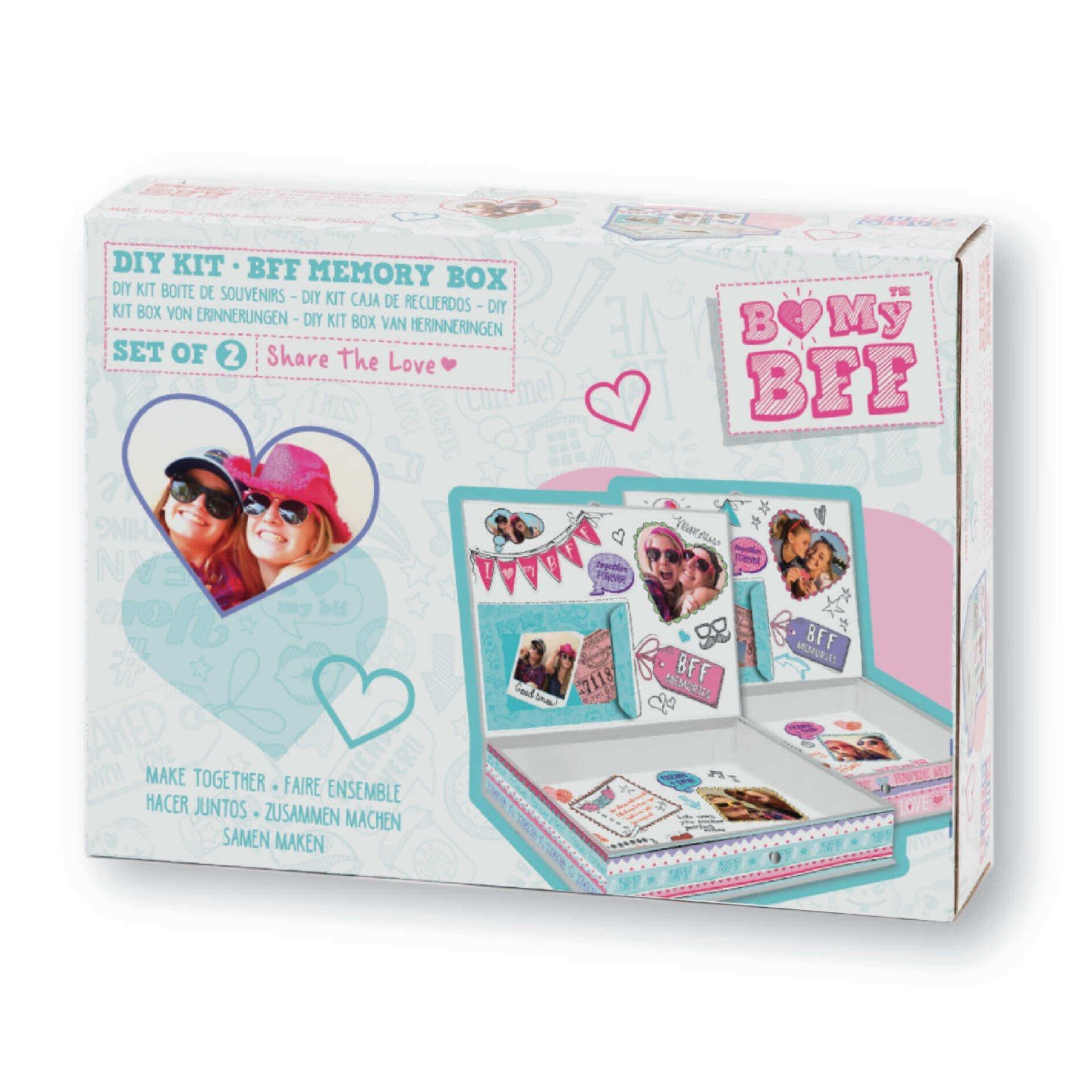 BmyBff Best Friends Craft Kit. Best Friends Memory Box Making Kit. Perfect Best Friend Activity. Best Friend Memory Box for Girls 8 Years + (Includes 2 x Memory Boxes to Decorate)
