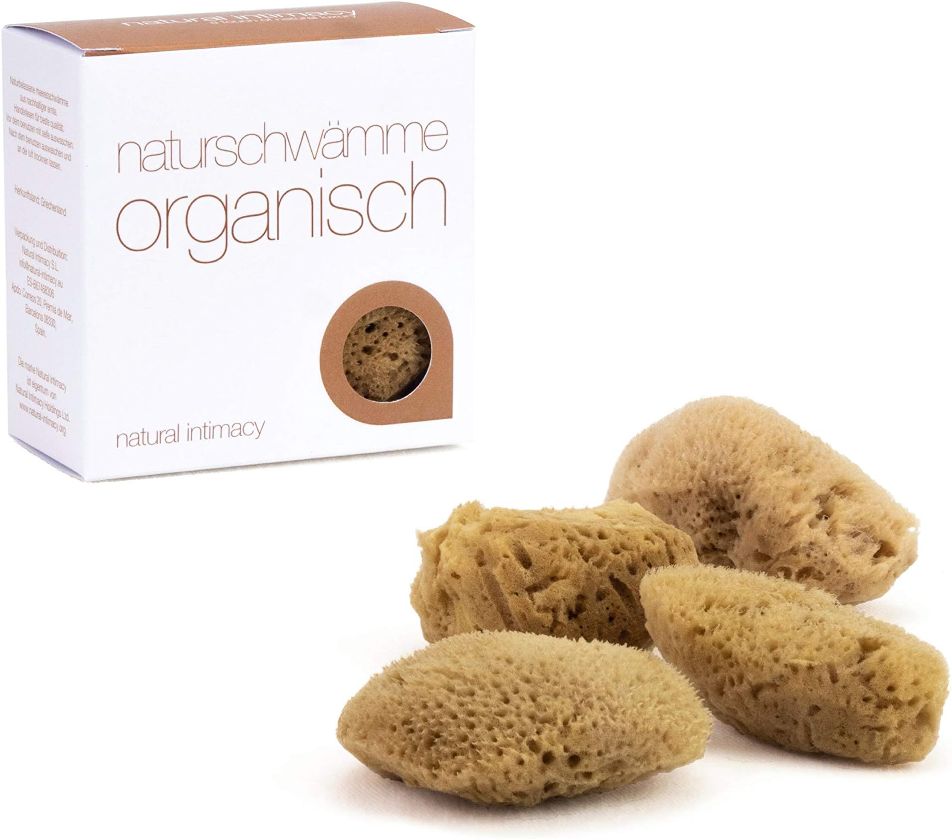Natural Intimacy Natural Intimacy 4 Medium Sized Facialcare Sea Sponges, Natural X