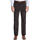 LAUREN RALPH LAUREN Corduroy Flat Corduroy Pant, Dark Brown (40Wx32L)