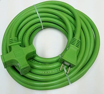 Amazon Co Jp Nicoh ニコー ソフト延長コード 15a10mコード 3個口 グリーン パソコン 周辺機器