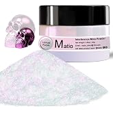 Matio Interference Mica Powder 1.06oz/30g Ghost Purple Chrome Powder | Pearlescent Effect Color Shift Pigment for Epoxy Resin Shimmer, Nail Polish,Soap Dye,Candle Making,Paint,Slime