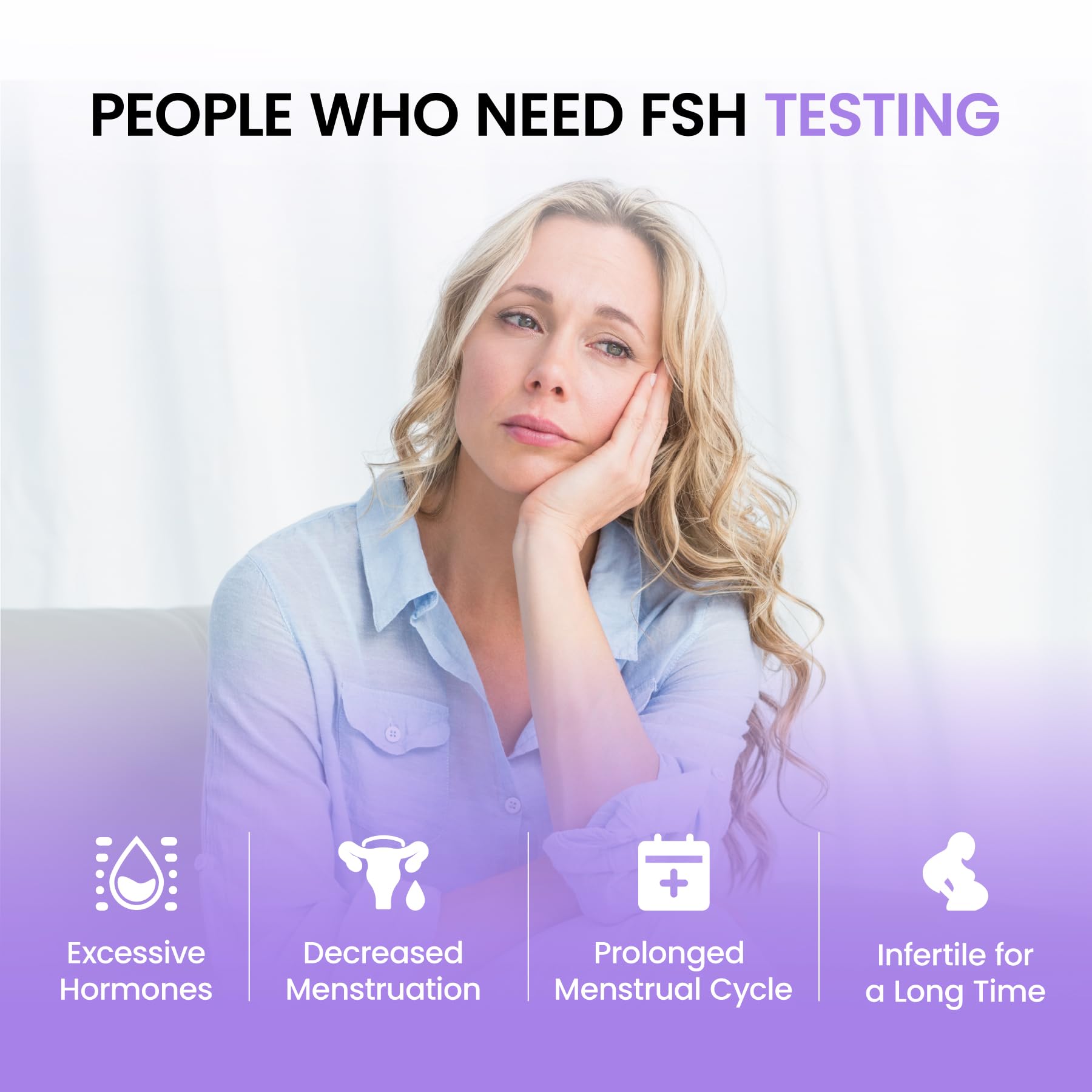 Femometer FSH Menopause Test Kit, 5 Pack Menopause Stage Indicator, Help Understand Your Ovarian Reserve, Determine Your Fertility and Detect Menopause