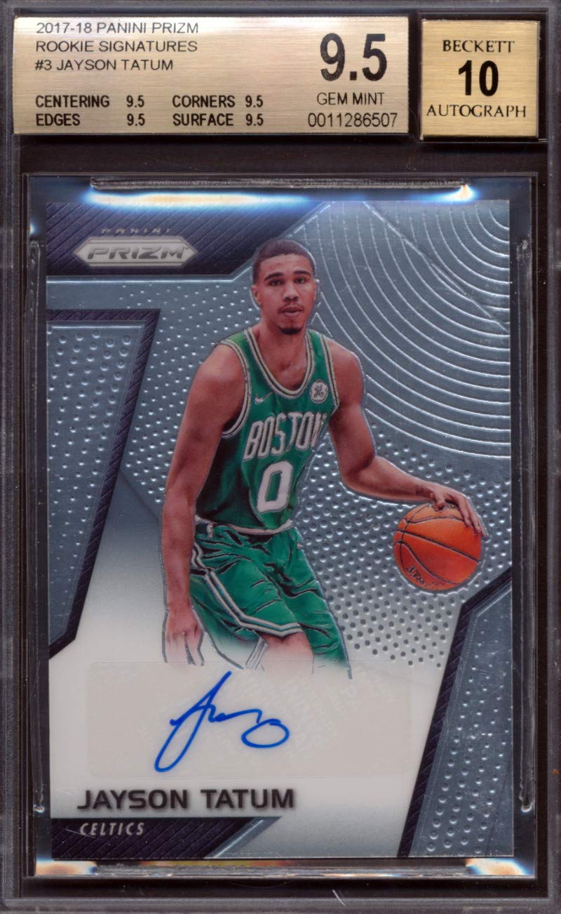 Amazon Com 2017 18 Panini Prizm Autograph Rsjt Jayson Tatum