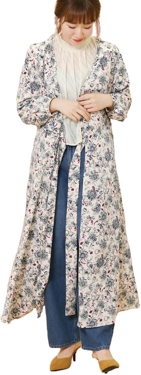 Amazon Co Jp ケービーエフ Kbf Kbf フラワープリントカシュクール2wayワンピース Kp84 26t001 One Navy 服 ファッション小物