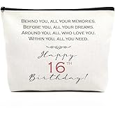 fkovcdy 16th Birthday Gifts for Girls - Sweet 16 Makeup Bag & Decorations