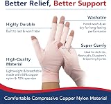 Dr. Arthritis Copper Compression Gloves for Women Men X-Large Pink view 5