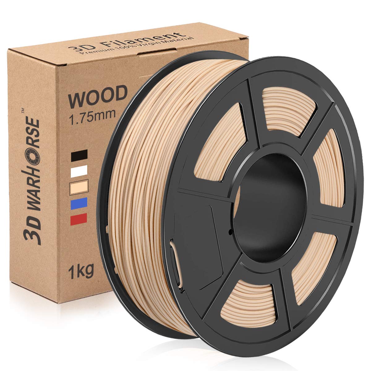 Amazon Com Wood Pla Filament 1 75mm 3d Printer Filament Wood 3d Printing 1kg Spool Dimensional Accuracy 0 02mm Wood Pla Office Products