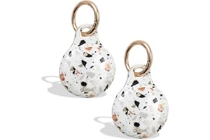 Sonix Case for Apple AirTags with Gold Carabiner | Hard Cover Protective Case Holder Keychain | Terrazzo Confetti | 2-Pack