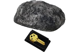 Hualayou Key Hider Outside Waterproof Fake Rock Hide A Key Outdoor Lock Box For House Spare Keys Faux Stone Safe Storage Yard Garden Indoor Decorative Large Size Design Geocaching