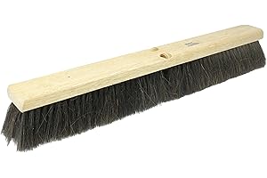 Weiler 42001 Horsehair Fine Sweep Floor Brush, 2-1/2" Head Width, 18" Overall Length, Natural